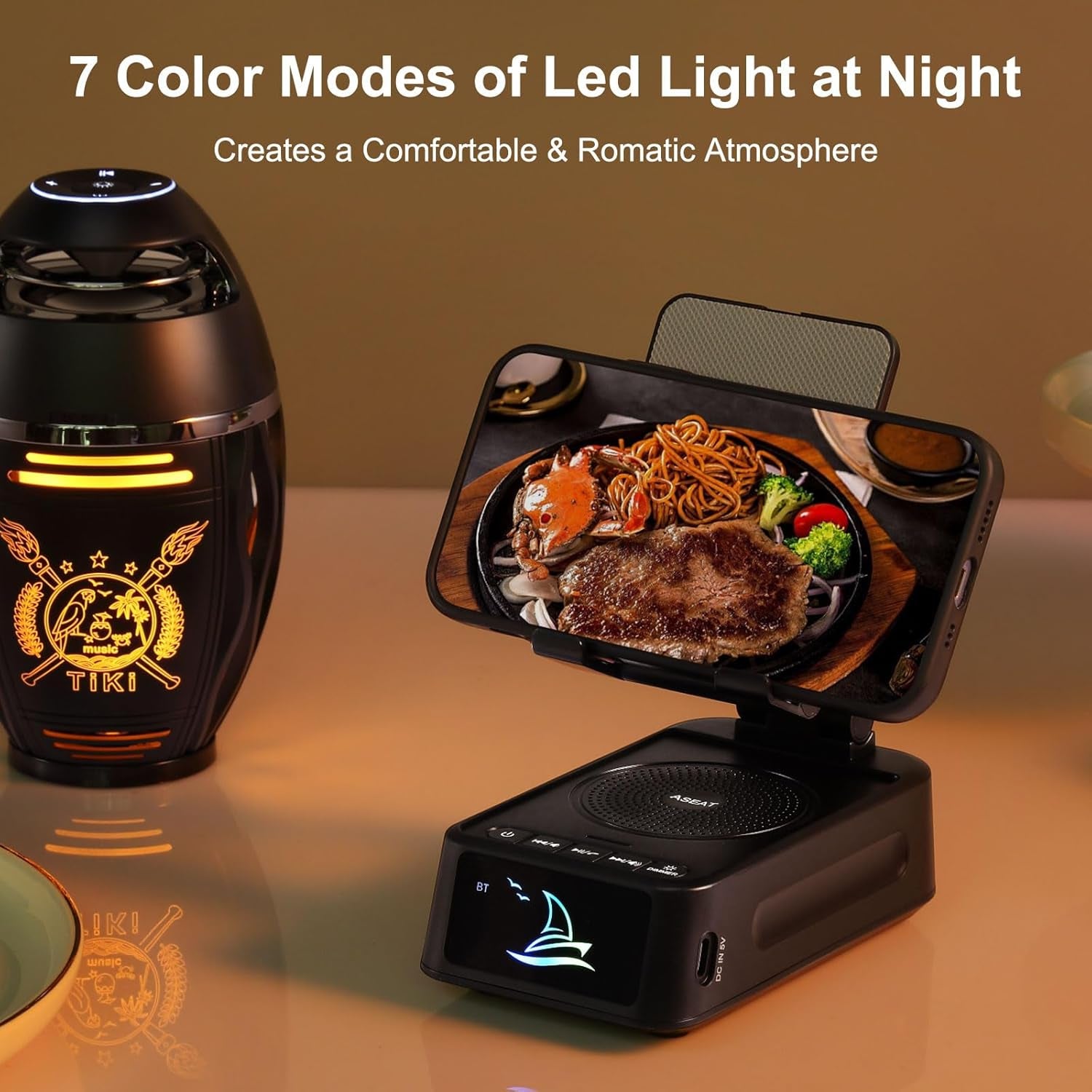 Birthday Gifts for Men, Cell Phone Stand with Bluetooth Speaker, Gifts for Men Women, Men Gifts Unique for Dad Him Husband Boyfriend, Gadget Compatible with Iphone/Android, Ideal Gifts for Christmas