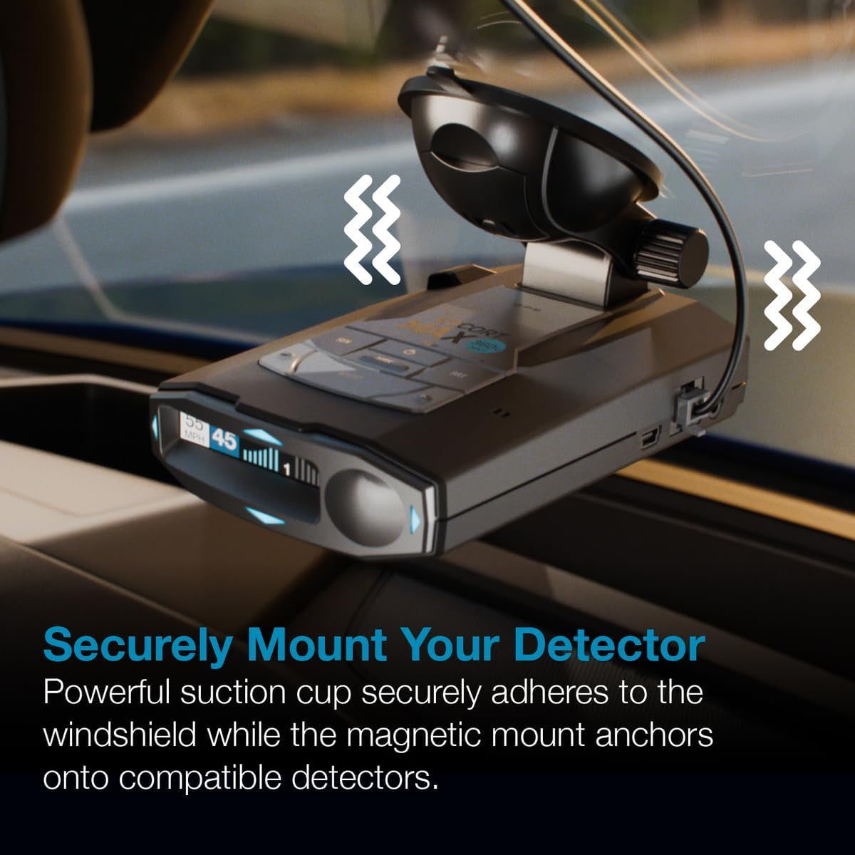Cobra Original Radar Detector EZ Mag Mount - Stickycup Silicon Suction Cup (Black) for  Models IX, IXC, Max 360C, Redline EX, Max 3, Max 4 and Max 360 (0020081-1)