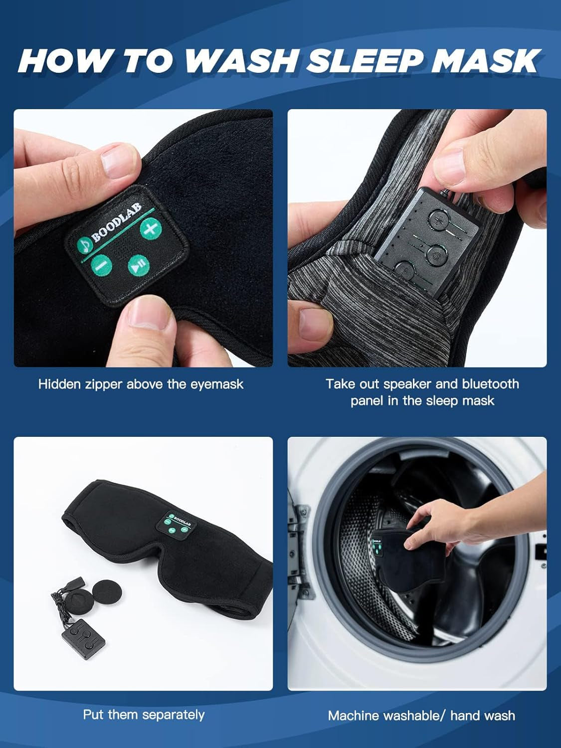 Sleep Headphones,  Bluetooth Eye Mask for Sleeping, Sleep Mask with Bluetooth Headphones, Washable Bluetooth Sleep Mask for Meditation Travel, Cool Tech Gadgets Unique Gift for Men Women