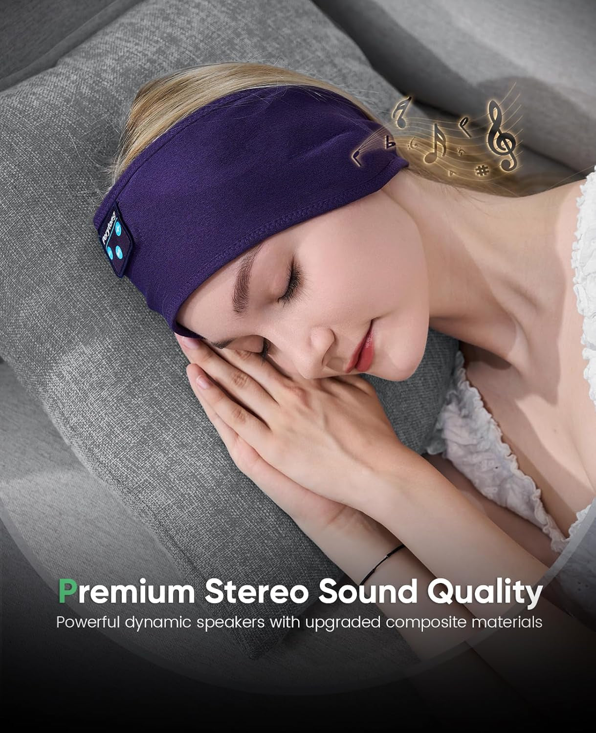Sleep Headphones Sleeping Bluetooth Headband, Soft Headphone Band with Ultra-Thin Speakers Perfect for Side Sleepers, Running, Workout, Jogging, Yoga, Insomnia Cool Gadgets