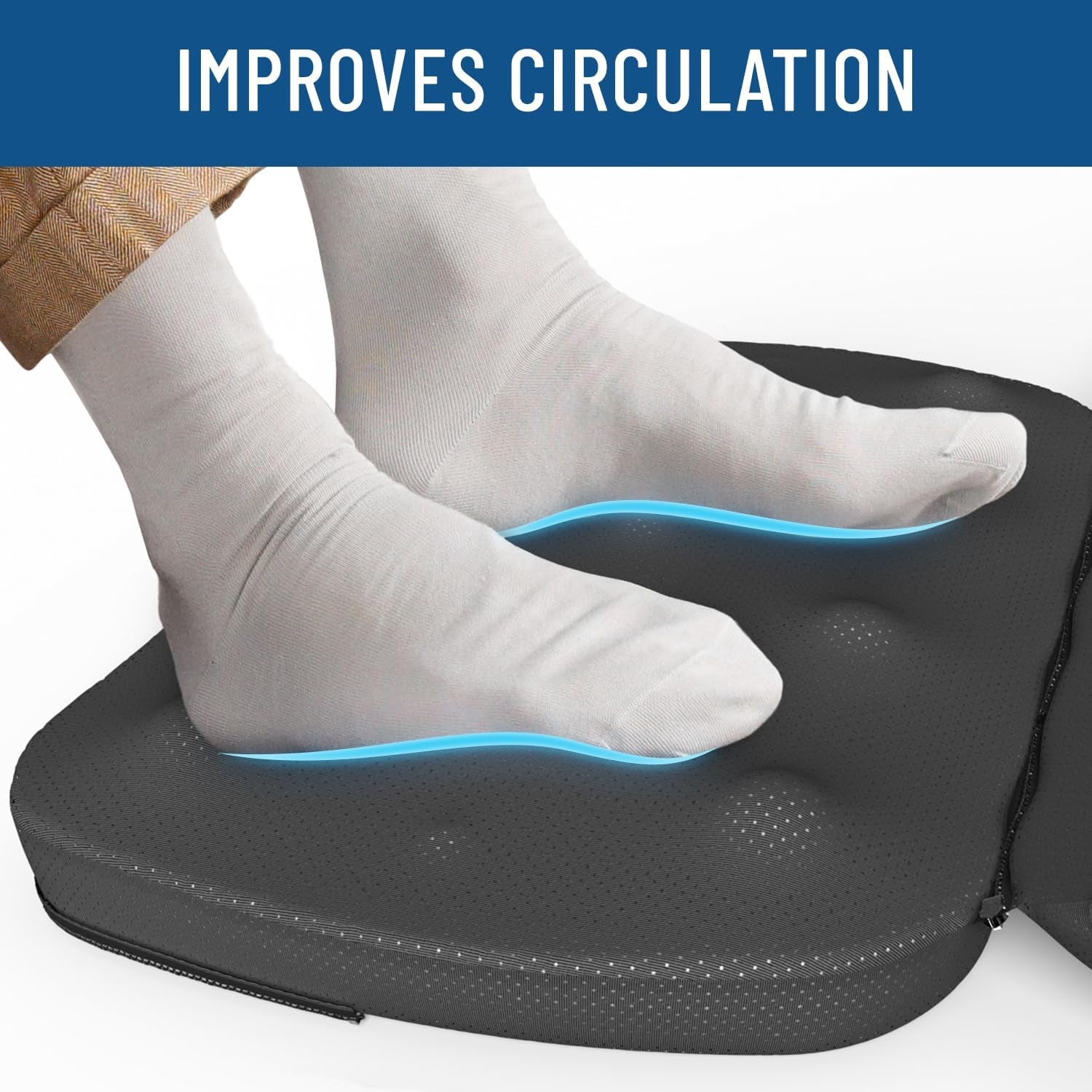 Adjustable Cloud Foot Rest for under Desk at Work with Pressure Point Nodes - Ergonomic Memory Foam Office Foot Stool & under Desk Footrest for Gaming & Home Office, Supports Posture