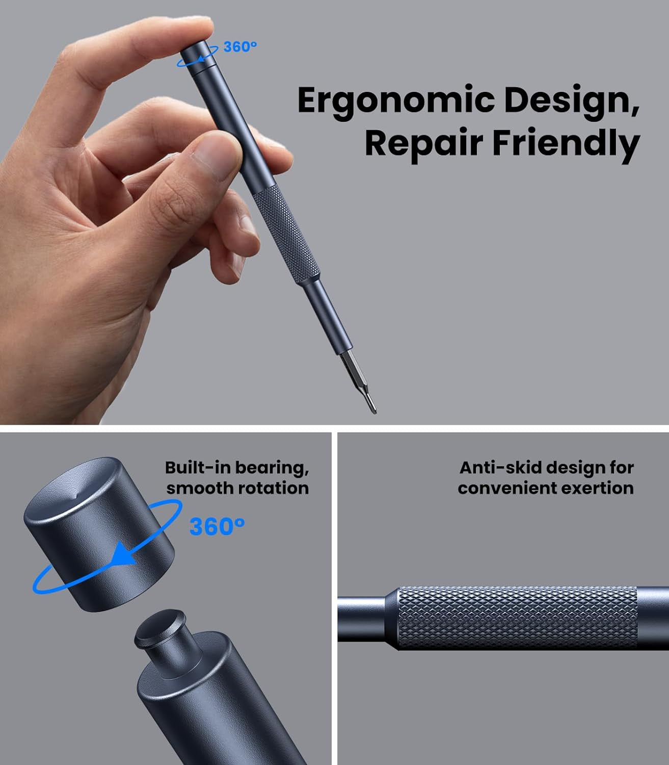 25-In-1 Small Precision Screwdriver Set, Professional Magnetic Mini Repair Tool Kit for Phone, Computer, Watch, Laptop, Macbook, Ring Doorbell, Eyeglass, Electronic, [Bearing Steel] Screw Driver