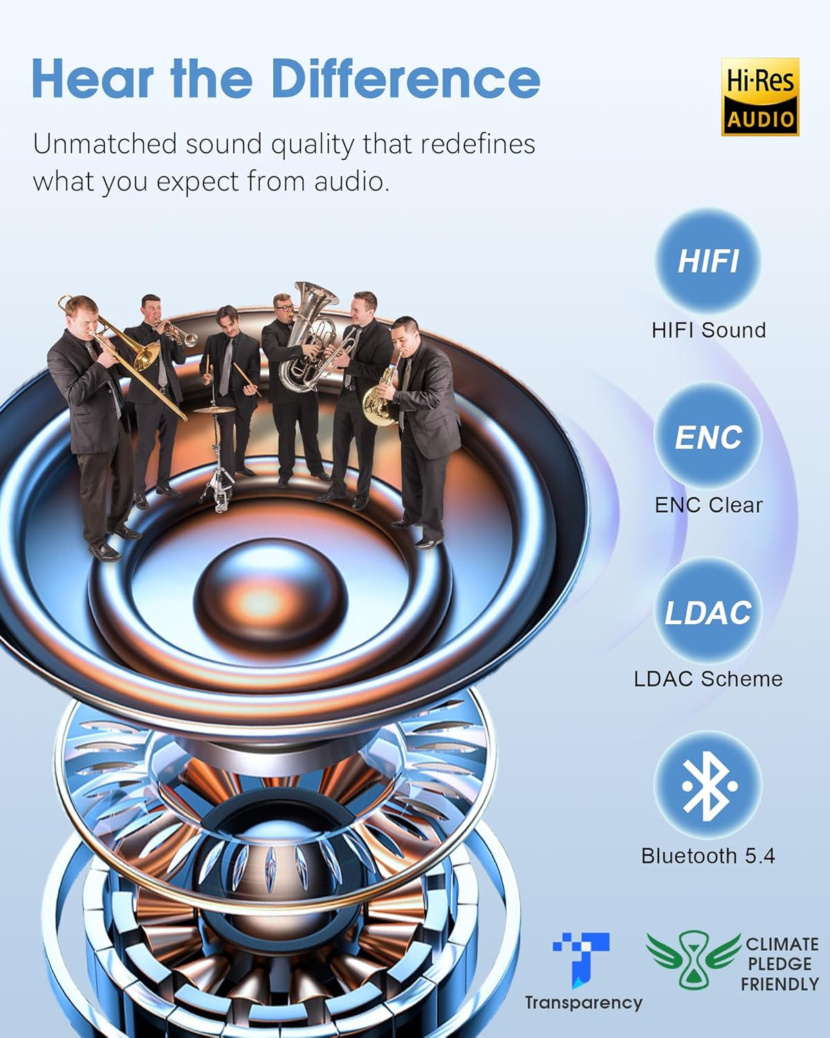 Sleep Headphones Headband, Wireless Earbuds Earphones Sweat Resistant with Ultra-Thin HD Stereo Speaker, Bluetooth 5.4 for Workout Running Cool Gadgets Unique Gifts