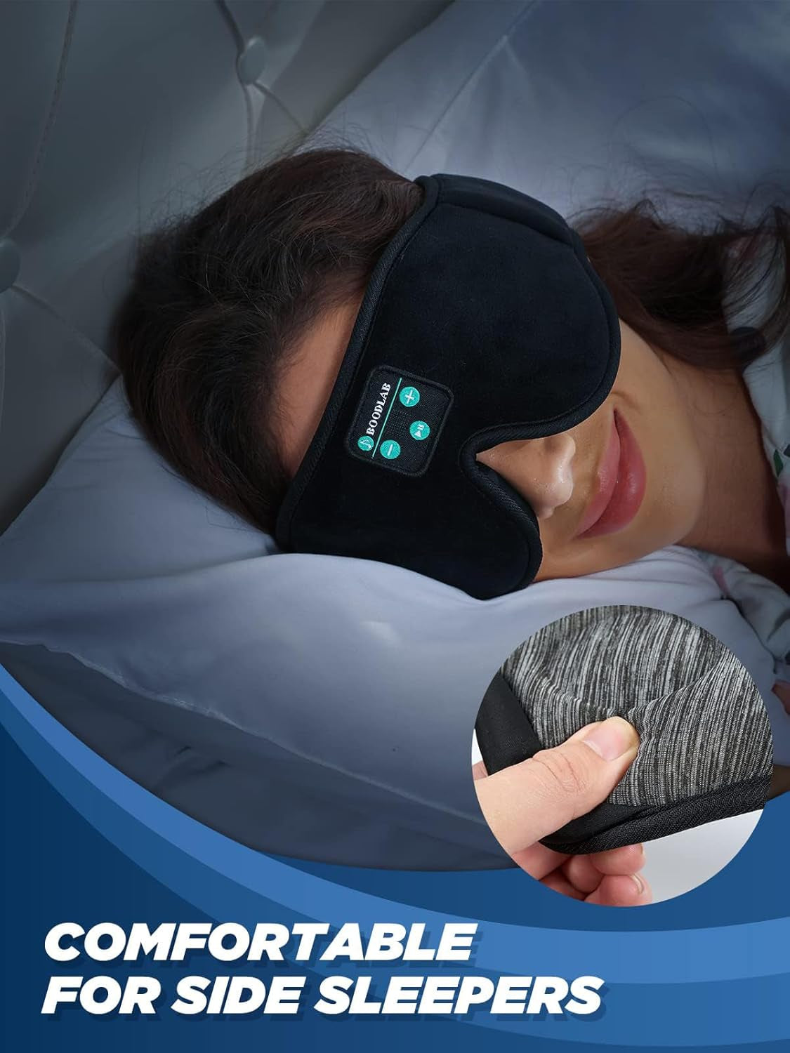 Sleep Headphones,  Bluetooth Eye Mask for Sleeping, Sleep Mask with Bluetooth Headphones, Washable Bluetooth Sleep Mask for Meditation Travel, Cool Tech Gadgets Unique Gift for Men Women
