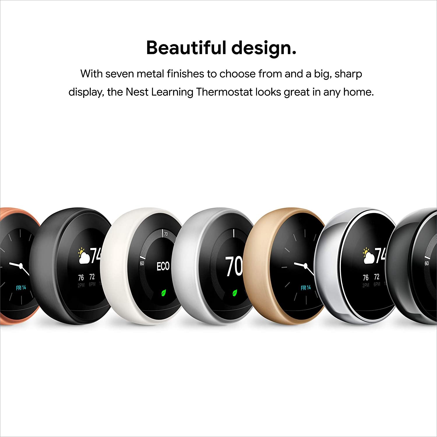 Nest Learning Thermostat - 3Rd Gen (2015) - Programmable Smart Thermostat for Home - Works with Alexa - Stainless Steel