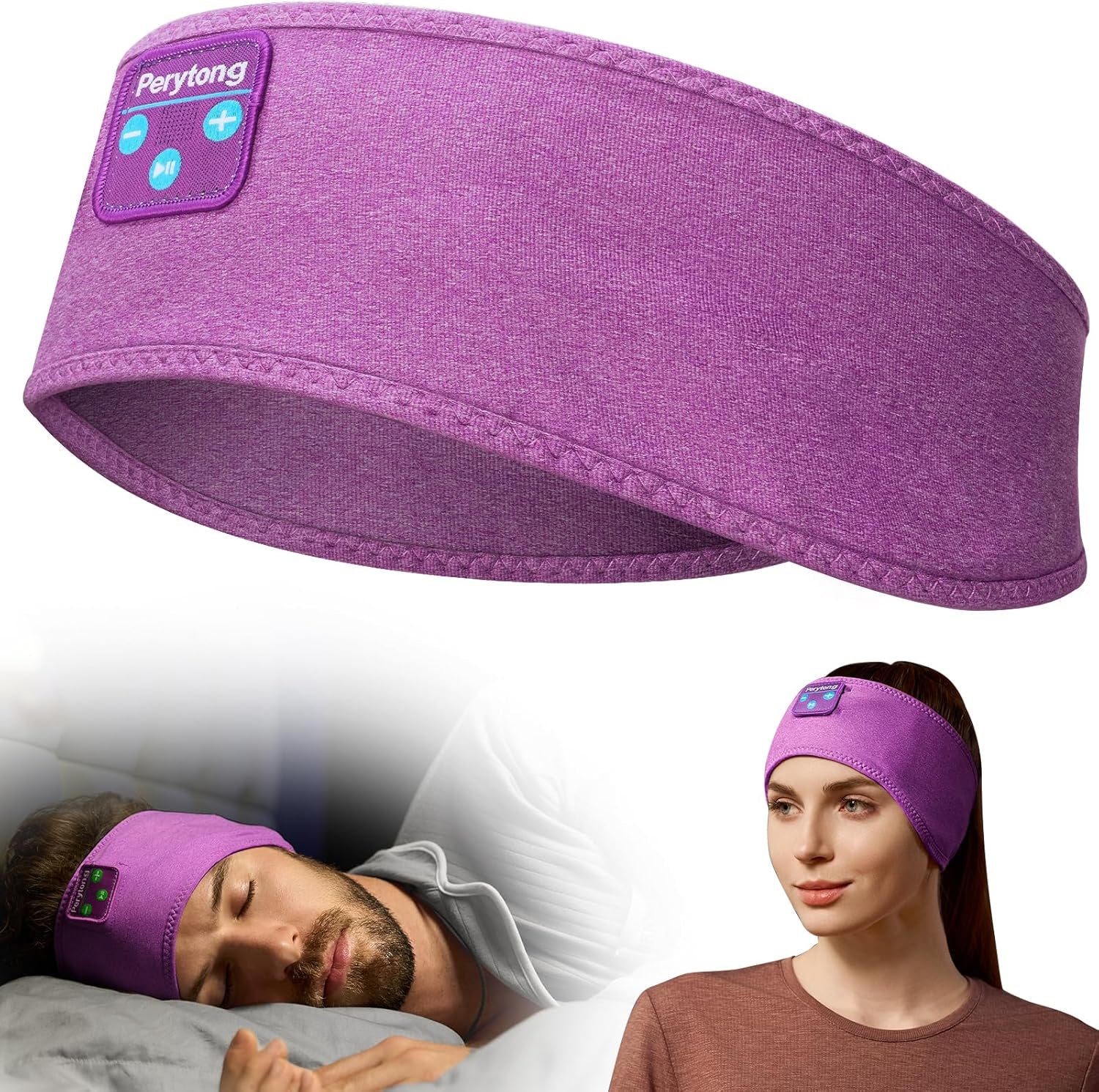 Sleep Headphones Tech Gadgets Bluetooth Headband for Women Headband Headphone with Ultra-Thin HD Speakers & Mic, Perfect for Sleeping Yoga Running Workout Travel Sports Unique Gifts