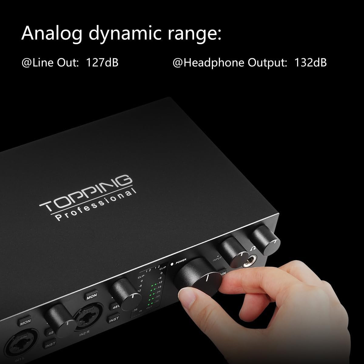 E2X2 OTG USB Audio Interface - Ultra-Linear Preamp & Powerful Headphone Amp,Optical Output, Dual Mobile Streaming, Zero-Latency, 192Khz/24Bit Recording, Pc/Mobile Compatible (Black)