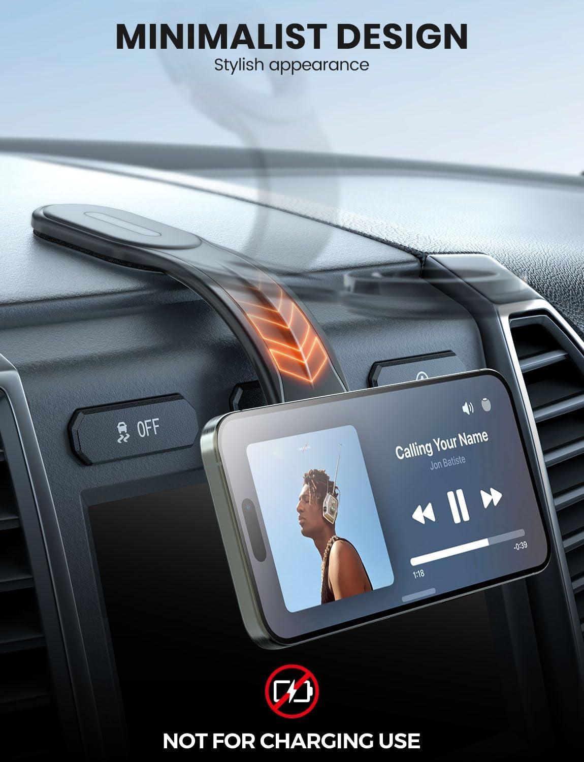 for Magsafe Car Mount Detachable, Bendable Aluminum Arm Magnetic Phone Holder for Car【20 Strong Magnets】 Cell Phone Mount for Car Dash Fit Iphone 16 15 14 13 Pro Max Mini Mag Safe Accessories
