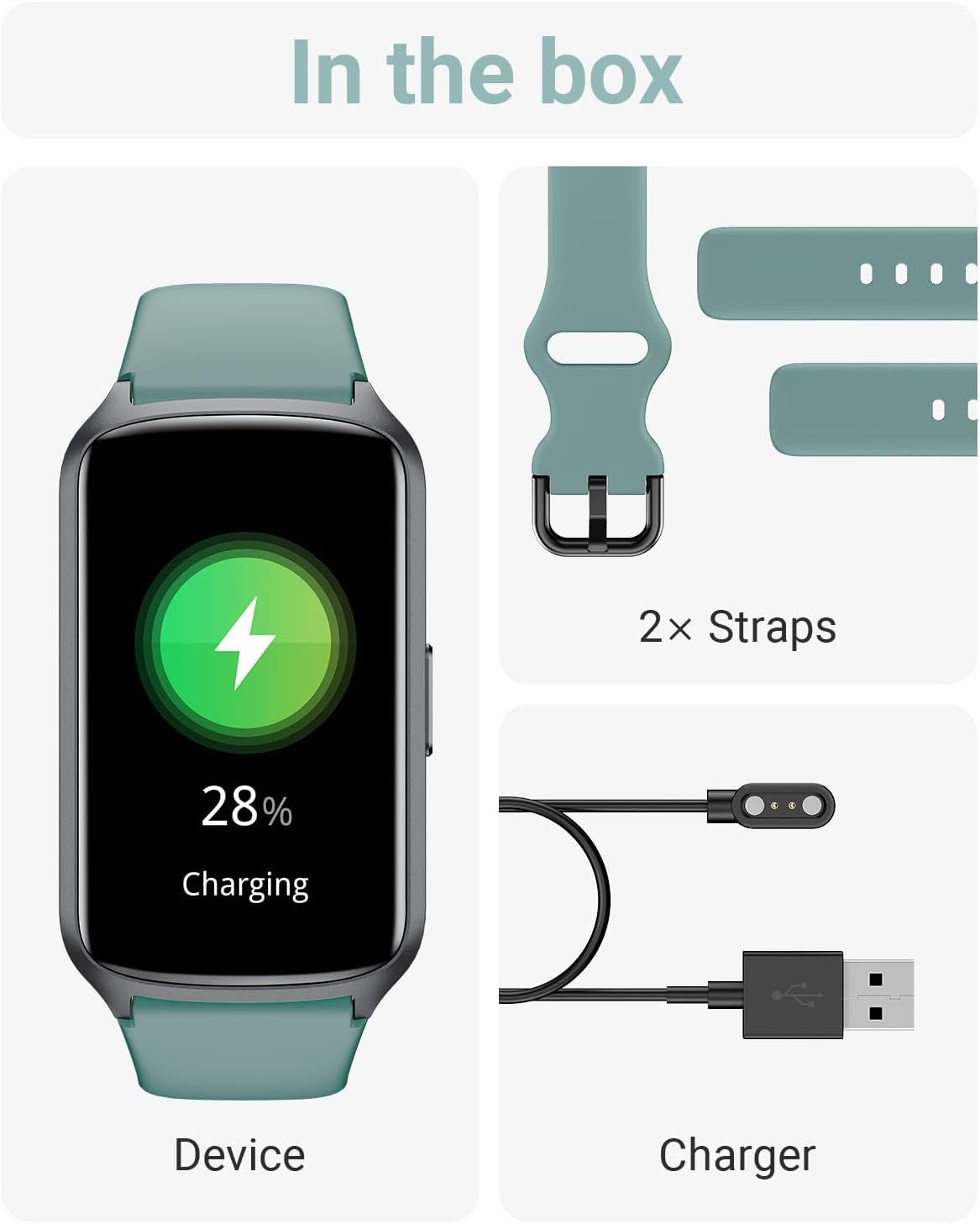 Health Fitness Tracker with 24/7 Heart Rate, Blood Oxygen, Blood Pressure, Sleep Tracker, 5ATM Waterproof Activity Trackers with Step Tracker, Pedometer (S & L Bands Included)