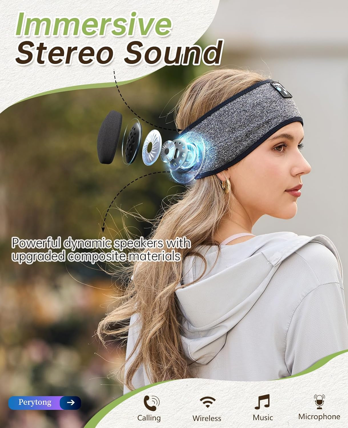 Sleep Headphones Bluetooth Headband Sleeping Headphones Headband Wireless Sleep Headband with Comfortable Earbuds for Side Sleepers, Sleeping Eye Mask for Women Men Workout Running